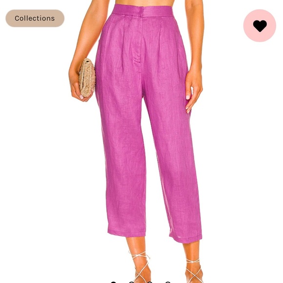 ADRIANA DEGREAS LINEN FUSHIA SET! RARE - Picture 4 of 8